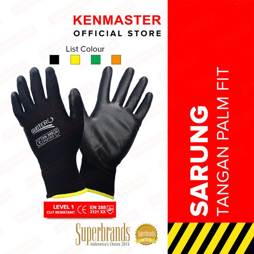[EZM.2500406] Gunter Sarung Tangan Pelindung Hitam Uk. M Sarung Tangan Safety Sarung Tangan Kerja Gloves