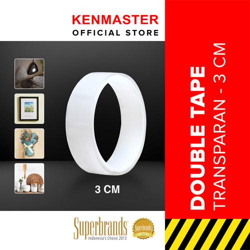 [EZM.2500424] Double Tape 3 CM Nano SY-W3 / Isolasi 2 Sisi / Solatip Double / Perekat Dua Sisi / Selotip Double