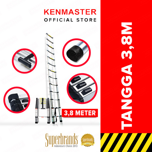 [EZM.2500520] Tangga Teleskopik Tangga Telescopic Tangga Lipat Tangga Portable Tangga 3,8 Meter