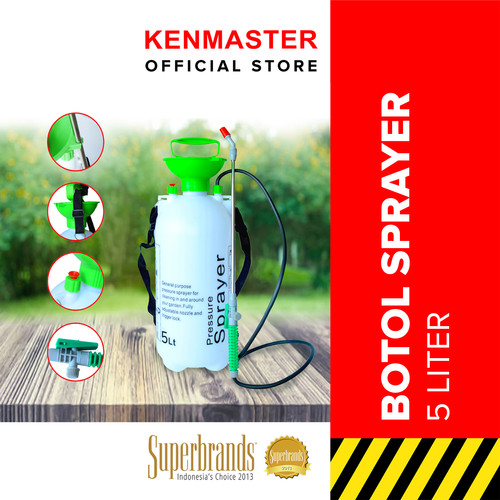 [EZM.2500541] Kenmaster Botol Pressure Sprayer - 5 Liter KM505 / Botol Semprotan / Spray Penyiram Tanaman / Semprotan Tanaman / Semprotan Burung / Alat Semprotan / Spray Bottle / Bottle Garden Tools / Alat Berkebun