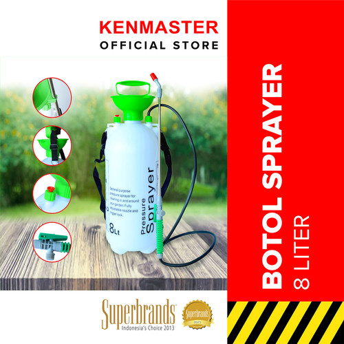 [EZM.2500542] Kenmaster Botol Pressure Sprayer - 8 Liter KM508 / Botol Semprotan / Spray Penyiram Tanaman / Semprotan Tanaman / Semprotan Burung / Alat Semprotan / Spray Bottle / Bottle Garden Tools / Alat Berkebun