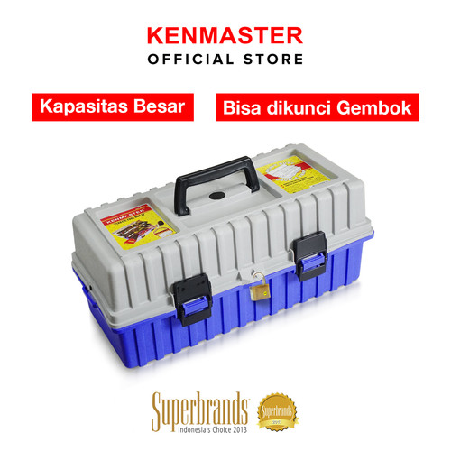 [EZM.2500553] Kenmaster Tool Box Plastik 17 Inch / Toolbox Plastik / Tempat Penyimpanan Perkakas / Tempat Penyimpanan Multifungsi - Kotak Perkakas - Kotak Serbaguna - Kotak Peralatan