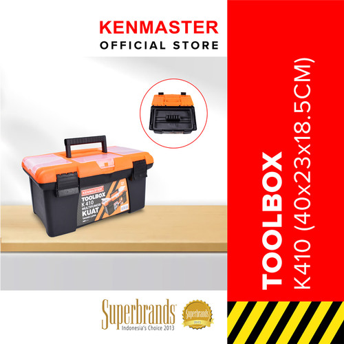 [EZM.2500557] Kenmaster Tool Box Plastik K410 / Toolbox Plastik / Tempat Penyimpanan Perkakas / Tempat Penyimpanan Multifungsi - Kotak Perkakas - Kotak Serbaguna - Kotak Peralatan