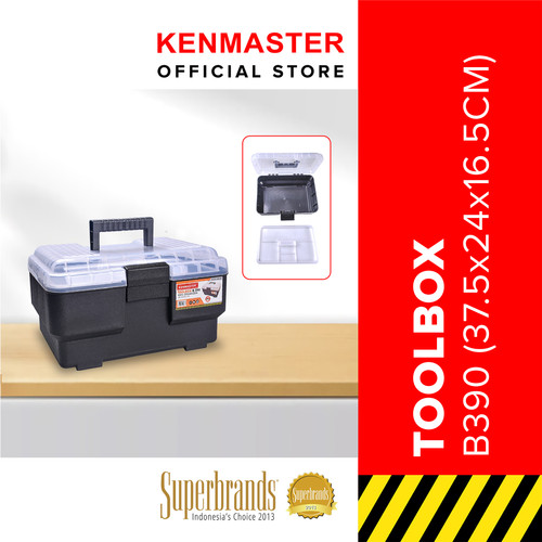 [EZM.2500558] Kenmaster Tool Box Plastik B390 / Toolbox Plastik / Tempat Penyimpanan Perkakas / Tempat Penyimpanan Multifungsi - Kotak Perkakas - Kotak Serbaguna - Kotak Peralatan