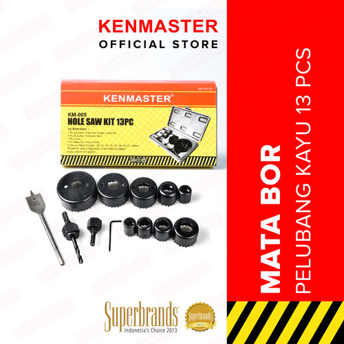 [EZM.2500603] Hole Saw Kit 13 pcs NM-003 - Mata Bor Kayu Pelubang Pipa Mata Bor Kayu Mata Bor Set