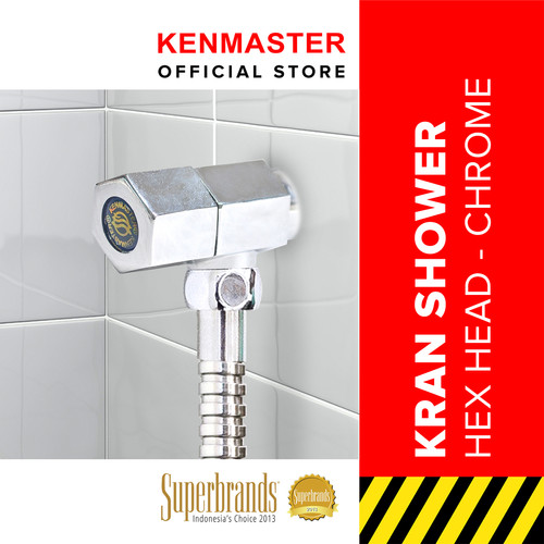 [EZM.2500655] Kenmaster Kran Shower Hex Head 145 GR KM Chrome / Engkol Keran Shower / Engkol Kran