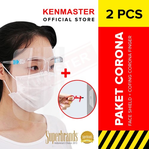 [EZM.2500710] PAKET KESEHATAN FACE SHIELD & DOOR OPENER NOTOUCH TYPE-2 ANTI CORONA