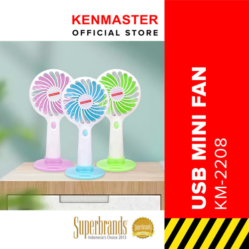 [EZM.2500784] Kenmaster Kipas Mini USB KM-2208 Pegang dan Berdiri di Meja - KIPA008