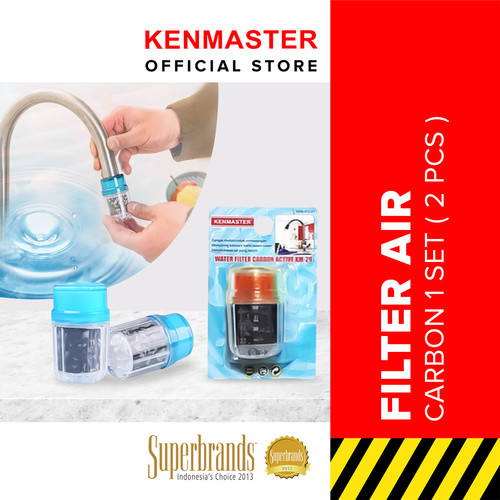 [EZM.2500812] Kenmaster Filter Air Carbon Aktif KM-29 per 2 Pcs / Kran Filter Air / Keran Filter Air / Saringan Air / Filter Kran Air / Filter Keran Air