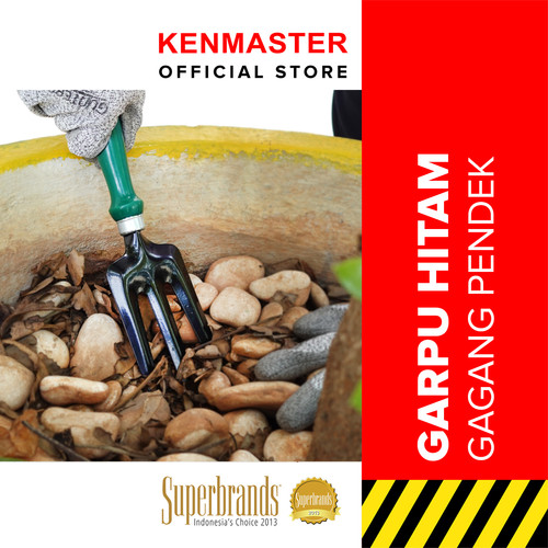 [EZM.2500838] Kenmaster Alat Kebun - Garpu Hitam / Garpu Berkebun / Garden Tool / Garukan Berkebun / Garden Tools / Alat Berkebun Gagang Pendek Hijau