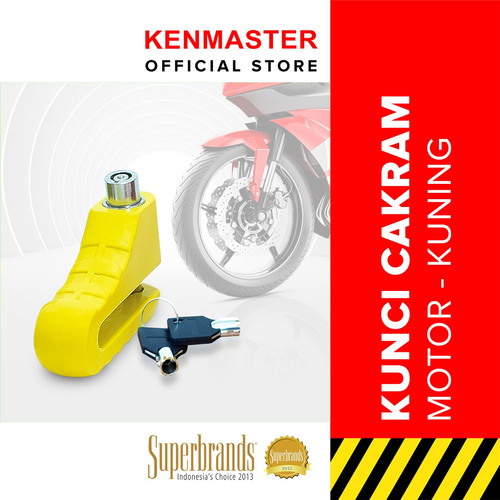 [EZM.2500849] Kenmaster Kunci Cakram Sepeda Yellow / Kunci Cakram Motor / Kunci Cakram Anti Maling / Kunci Gembok Cakram / Kunci Gembok Motor Anti Maling