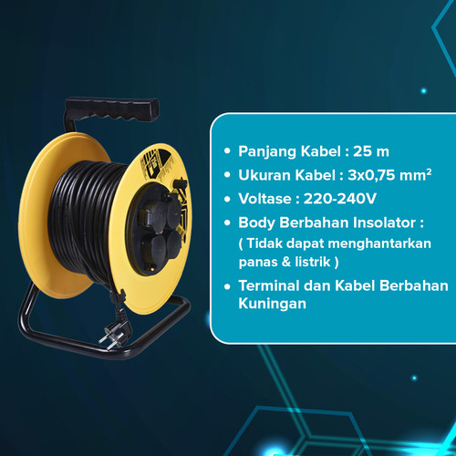[EZM.2500851] Kenmaster Kabel Roll 25 Meter SNI / Kabel Roll 50 Meter SNI / Kabel Roll 4 Lubang