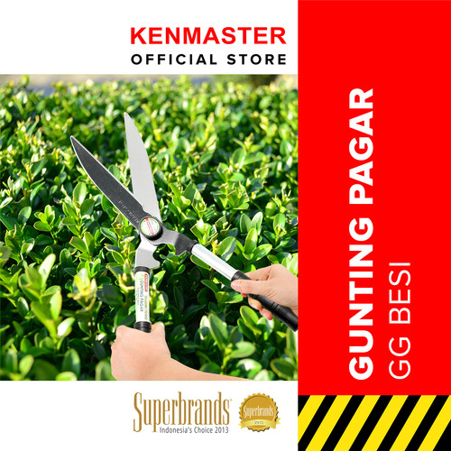 [EZM.2500859] Kenmaster Gunting Pagar Rumput - Gagang Besi Hitam / Gunting Rumput / Gunting Dahan Ranting / Gunting Ranting Pohon / Gunting Batang Bunga Buah