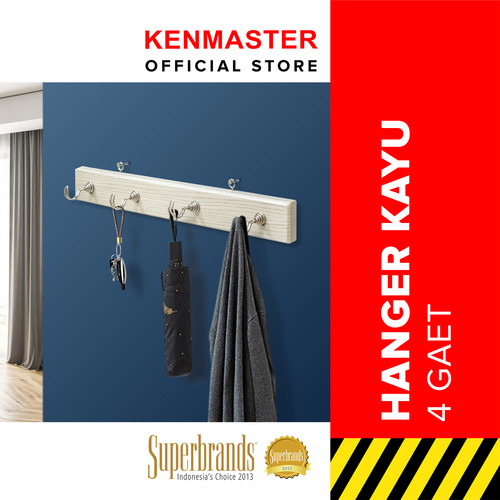 [EZM.2500860] Kenmaster Hanger Kayu 4pc Hook No.25