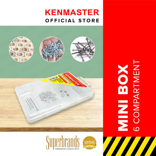 [EZM.2500938] Kenmaster Mini Box MK01 ( 6 Compartments ) / Tool Box Mini / Toolbox Mini / Tempat Penyimpanan Multifungsi / Tempat Penyimpanan Serbaguna - Kotak Serbaguna - Kotal Peralatan