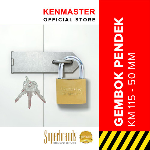 [EZM.2500971] Kenmaster Gembok IRON 50MM - PENDEK KM115 Gembok Anti Maling Gembok Pagar Kunci Gembok