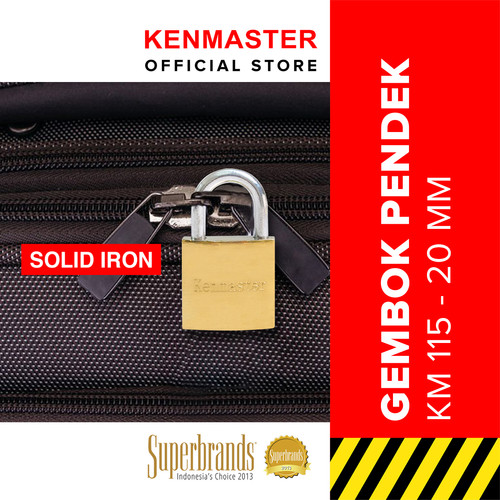 [EZM.2500974] Kenmaster Gembok IRON 20MM - PENDEK KM115 Gembok Anti Maling Gembok Pagar Kunci Gembok