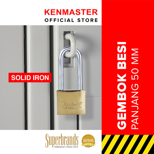 [EZM.2500975] Kenmaster Gembok IRON 50MM - Panjang KM115 Gembok Anti Maling Gembok Pagar Kunci Gembok