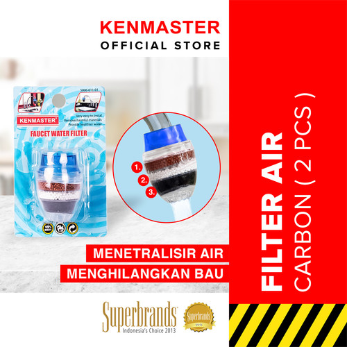 [EZM.2500989] Kenmaster Filter Air Carbon Aktif (3L) 2 Pcs / Kran Filter Air / Keran Filter Air / Saringan Air / Filter Kran Air / Filter Keran Air
