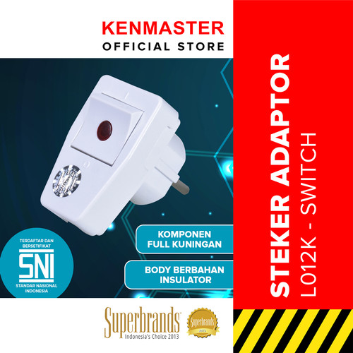 [EZM.2500999] Kenmaster Steker L012K / Colokan Listrik / Colokan Saklar