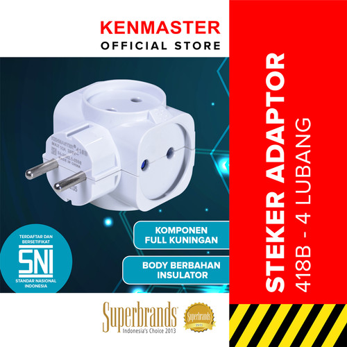 [EZM.2501047] Kenmaster Steker 418B / Colokan Listrik / Colokan Saklar