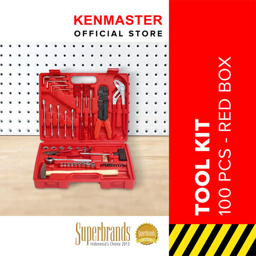 [EZM.2501056] Kenmaster Tool Kit Set 100 pcs N2 - BLACK (BEST SELLER!!!) / Kunci Sok Set / Kunci Peralatan / Toolkit Set / Tool Kit Perkakas / Tool Box / Toolbox - Kotak Peralatan