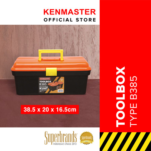 [EZM.2501066] Kenmaster Tool Box Plastik B385 / Toolbox Plastik / Tempat Penyimpanan Perkakas / Tempat Penyimpanan Multifungsi - Kotak Perkakas - Kotak Serbaguna - Kotak Peralatan