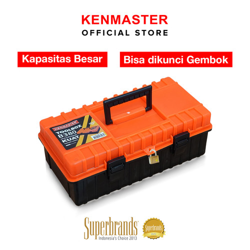 [EZM.2501068] Kenmaster Tool Box Plastik B380 / Toolbox Plastik / Tempat Penyimpanan Perkakas / Tempat Penyimpanan Multifungsi - Kotak Perkakas - Kotak Serbaguna - Kotak Peralatan