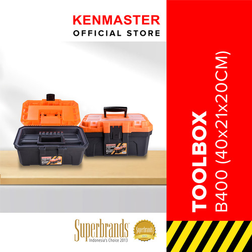 [EZM.2501069] Kenmaster Tool Box Plastik B400 / Tool Box Jumbo / Toolbox Jumbo / Toolbox Plastik / Tempat Penyimpanan Perkakas / Tempat Penyimpanan Multifungsi - Kotak Perkakas - Kotak Serbaguna - Kotak Peralatan