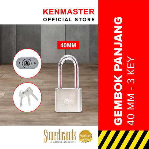 [EZM.2501075] Xander Gembok 40MM - 3 Key Panjang Gembok Anti Maling Gembok Pagar Kunci Gembok