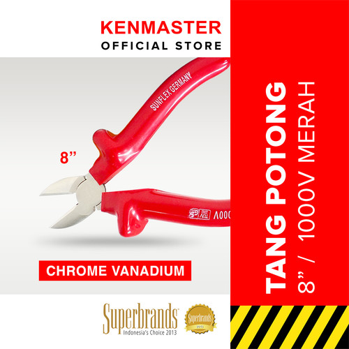 [EZM.2501081] Sunflex Tang Potong 8 Inch 1000 V / Tang Gunting Kabel / Tang Potong Kabel / Tang Potong Kawat / Tang Serbaguna / Tang 1000 Volt