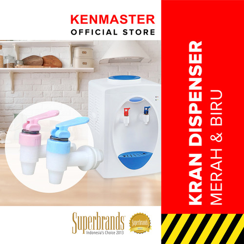 [EZM.2501122] Kenmaster Kran Aqua Pencetan Galon / Kran Dispenser Air / Keran Aqua / Keran Dispenser Air / Tutup Galon - Biru dan Merah