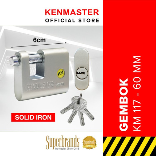 [EZM.2501143] Kenmaster Gembok GIANT 60MM - KM-117 / Gembok Anti Maling / Gembok Pagar Kunci Gembok - GMBK114