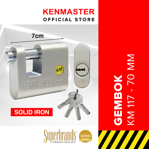 [EZM.2501145] Kenmaster Gembok GIANT 70MM - KM-117 / Gembok Anti Maling / Gembok Pagar Kunci Gembok - GMBK115'