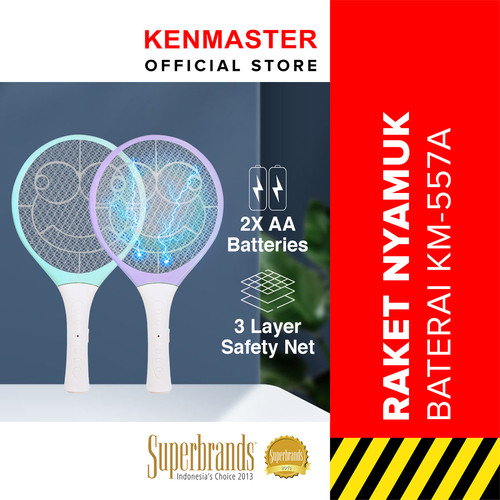 [EZM.2501148] Kenmaster Raket Nyamuk Baterai KM-557A / Raket Serangga / Raket Lalat - Mosquito Killer - Pembasmi Serangga