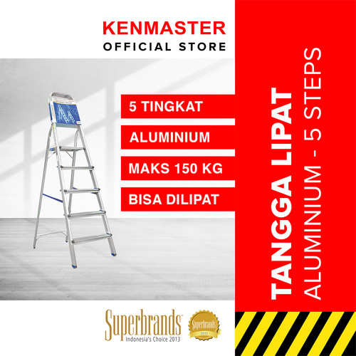 [EZM.2501171] Kenmaster Tangga Lipat Tangga Rumah Tangga 5 Step Alumunium KM105 A