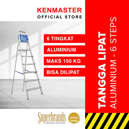 [EZM.2501172] Kenmaster Tangga Lipat Tangga Rumah Tangga 6 Step Alumunium KM106 A