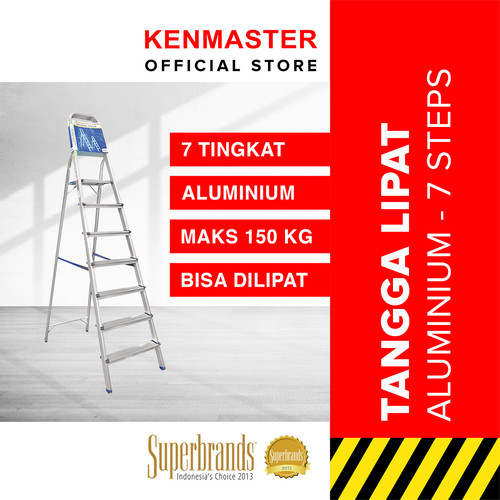 [EZM.2501173] Kenmaster Tangga Lipat Tangga Rumah Tangga 7 Step Alumunium KM107 A