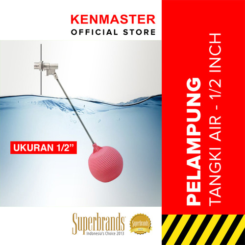 [EZM.2501177] Kenmaster Pelampung Bak Air Kuningan 1/2 Inch / Pelampung Air / Pelampung Tandon / Pelampung Toren / Pelampung Bola