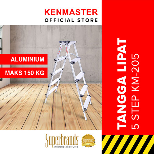 [EZM.2501192] Kenmaster Tangga Lipat Tangga Rumah Tangga 5 Step Alumunium KM205