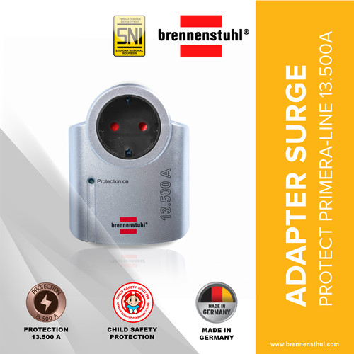 [EZM.2501219] Brennenstuhl Primera-Line 13.500A Surge Protected Adaptor / Surge Protector / Colokan Anti Petir / Colokan Listrik Anti Petir / Terminal Listrik