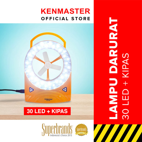 [EZM.2501233] KENMASTER LAMPU EMERGENCY + KIPAS KM 560 ( 1+29 LED) - CLEARANCE