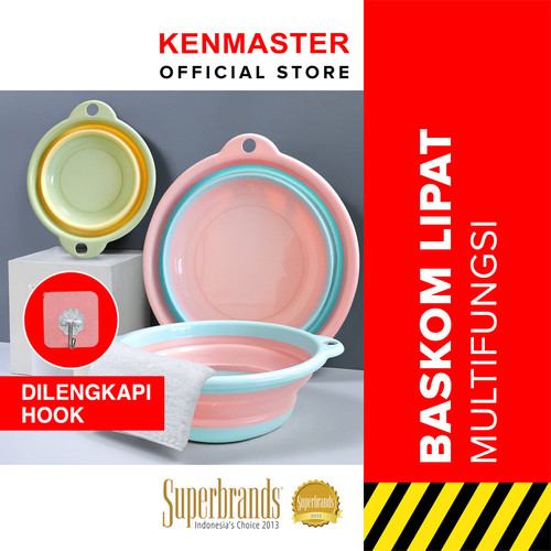 [EZM.2501236] Baskom Lipat Serbaguna Set of 3 Pcs / Baskom Silikon / Baskom Lipat Silikon / Baskom Portable / Baskom Lipat Portable / Folding Basin Portable - Uk. S, M, L