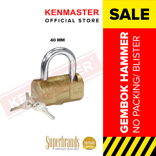 [EZM.2501239] Kenmaster Gembok Hammer 40MM CLEARANCE No Blister Bulat Gembok Anti Maling Gembok Pagar Kunci Gembok