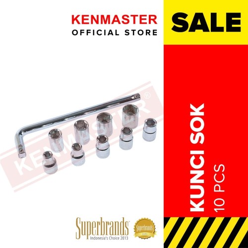 [EZM.2501259] Kenmaster Kunci Sok 10 Pcs - Clearance Cuci Gudang