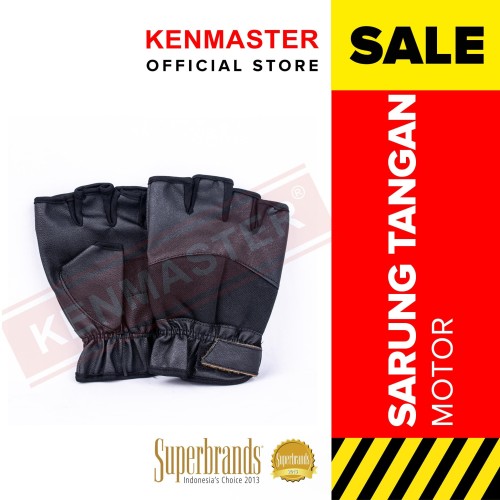 [EZM.2501263] Ghana Sarung Tangan Motor Hitam - Pendek / Sarung Tangan Motor Half Finger Biker Gloves