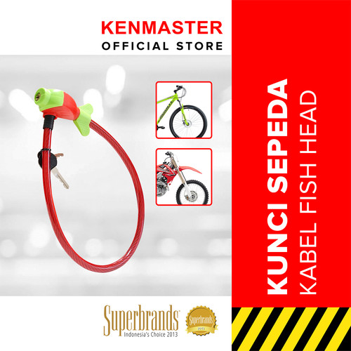 [EZM.2501327] Kenmaster Kunci Sepeda Kabel Fish Head