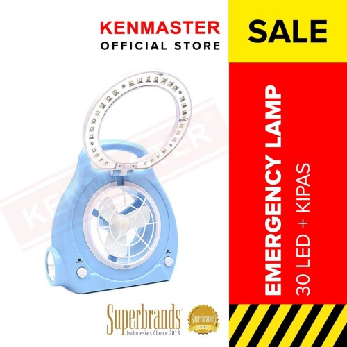 [EZM.2501340] KENMASTER LAMPU EMERGENCY + KIPAS KM 150 ( 1+29 LED) CLEARANCE NO BOX