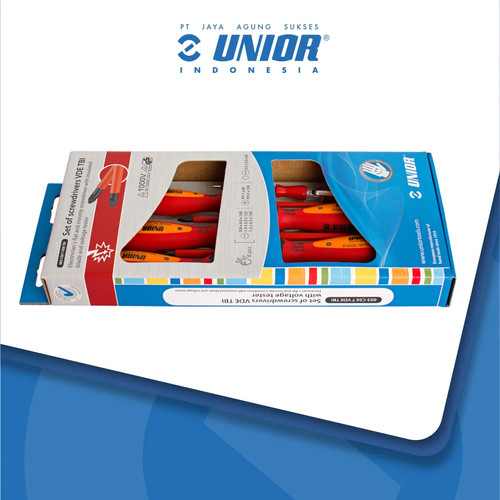 [EZM.2400011] UNIOR Screwdriver set VDE TBI with voltage tester - 603CS6TVDETBI