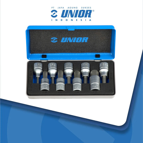 [EZM.2400022] UNIOR Hexagonal screwdriver socket set 1/2" in metal box - 192/14